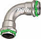 Edelstahl-Pressfitting mit V-Kontur Edelstahl-Pressfitting mit V-Kontur