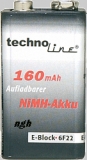 NiMH-Akku-Zelle 9V-Block