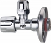 Sanitary angle valve with built-in backflow preventer